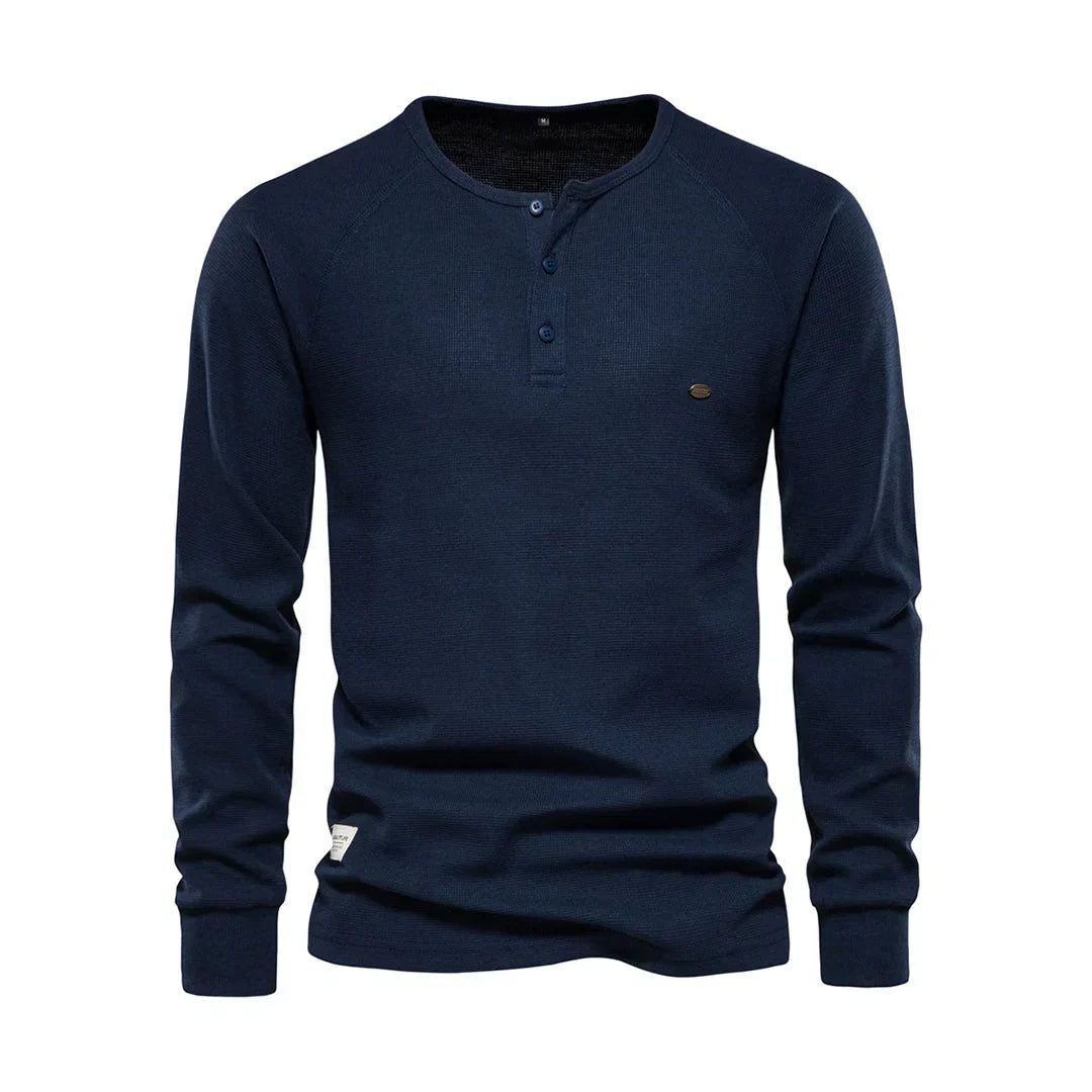 Langærmet t-shirt til mænd med rund hals - Komfort & stil