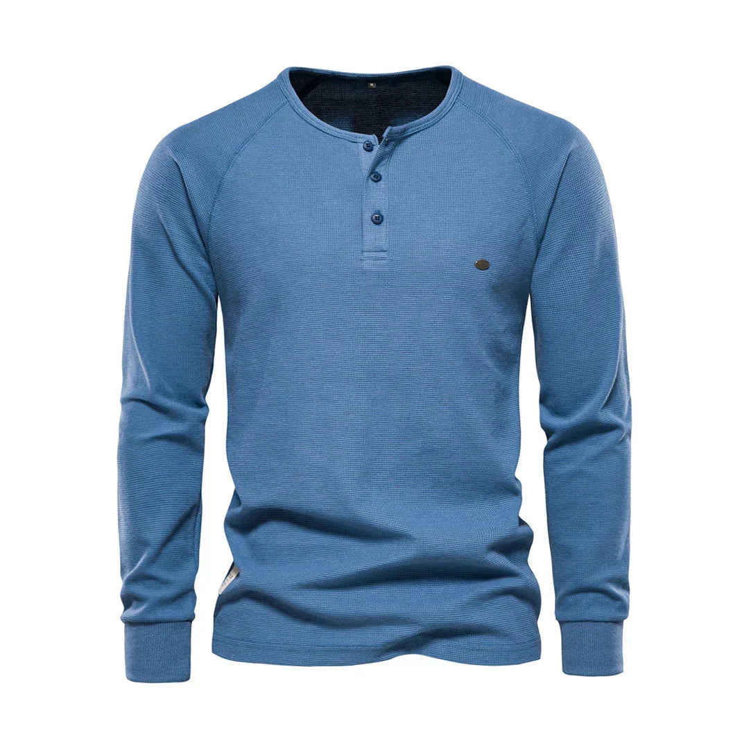 Langærmet t-shirt til mænd med rund hals - Komfort & stil