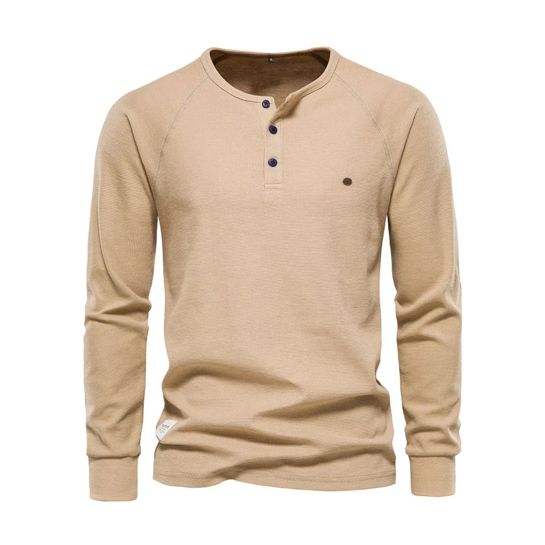 Langærmet t-shirt til mænd med rund hals - Komfort & stil