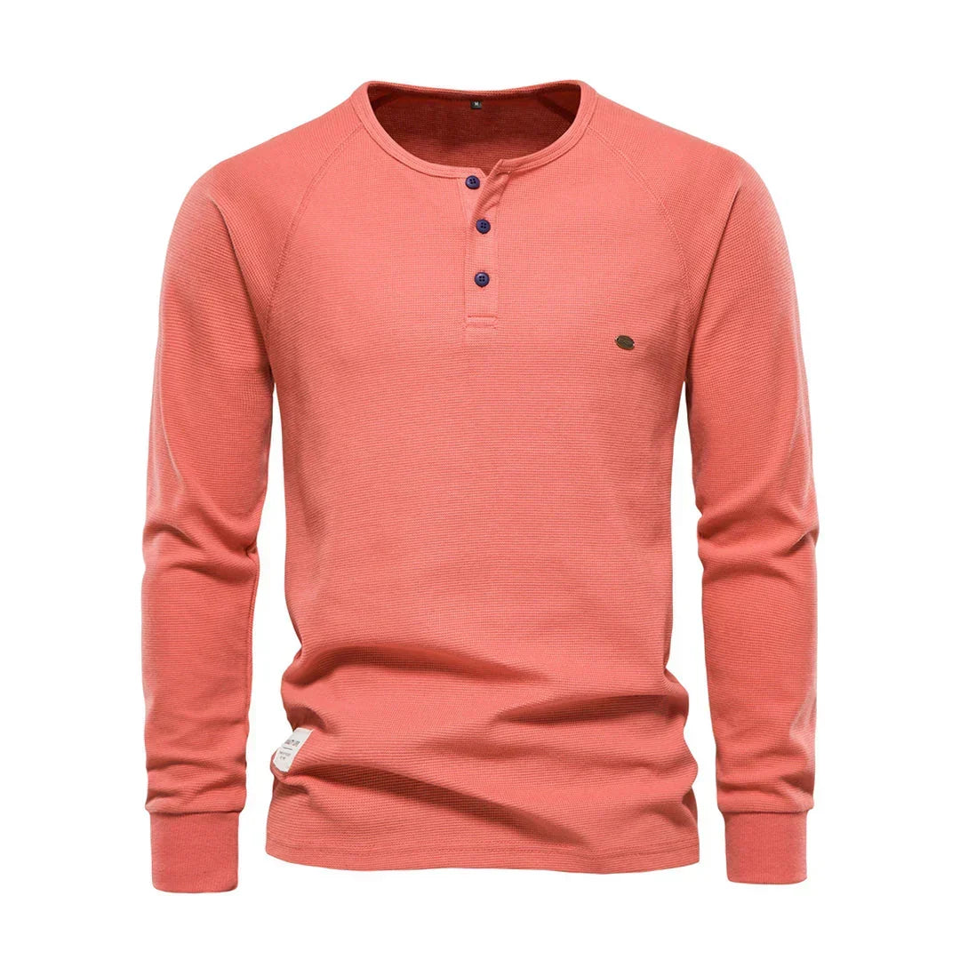 Langærmet t-shirt til mænd med rund hals - Komfort & stil