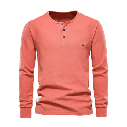 Langærmet t-shirt til mænd med rund hals - Komfort & stil