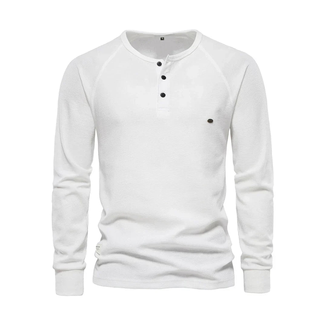 Langærmet t-shirt til mænd med rund hals - Komfort & stil