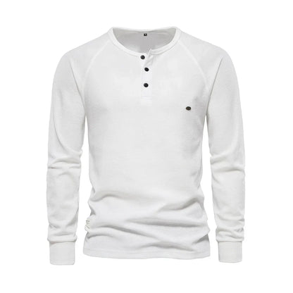 Langærmet t-shirt til mænd med rund hals - Komfort & stil