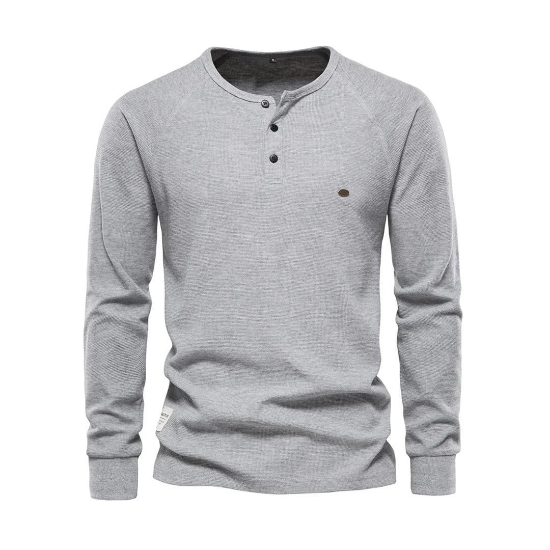 Langærmet t-shirt til mænd med rund hals - Komfort & stil