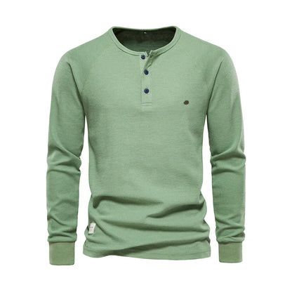 Langærmet t-shirt til mænd med rund hals - Komfort & stil