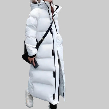 Lang vand- og vindtæt dameparka