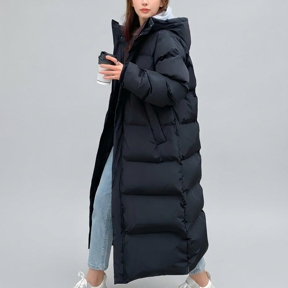 Lang vand- og vindtæt dameparka