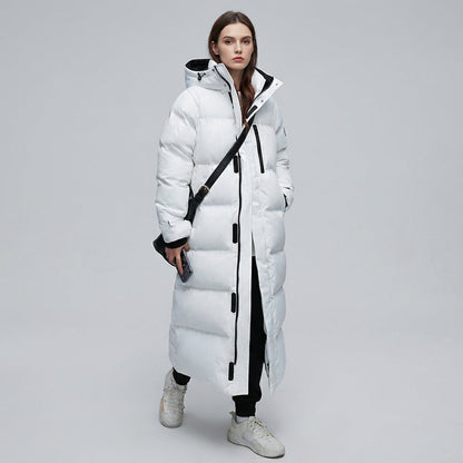 Lang vand- og vindtæt dameparka