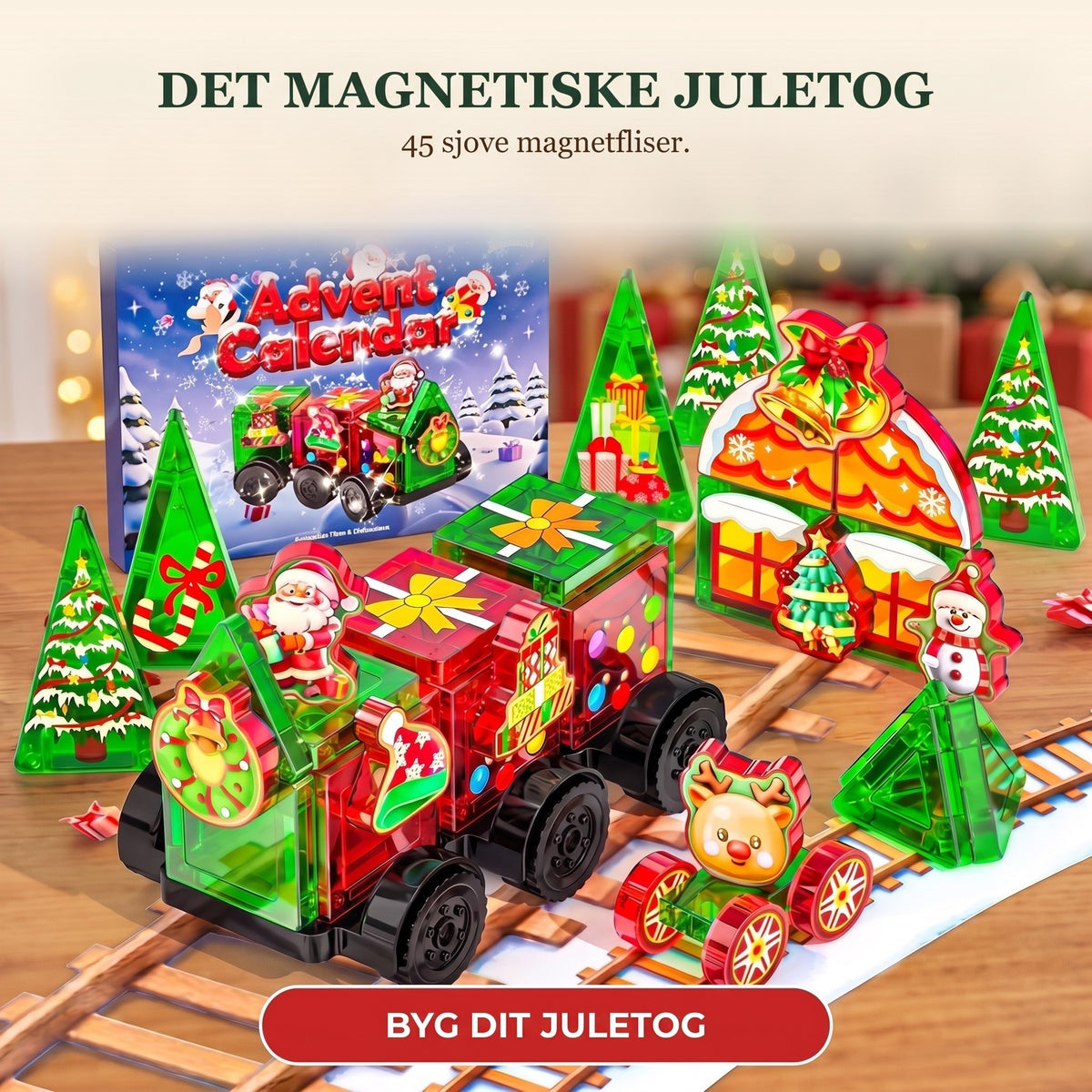Julekalender med Magnettoget, 45 Magnetbrikker
