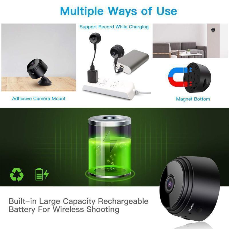 Lindegade | 1080p Magnetisk WiFi Mini Kamera-RV Campingvogn Bakkamera