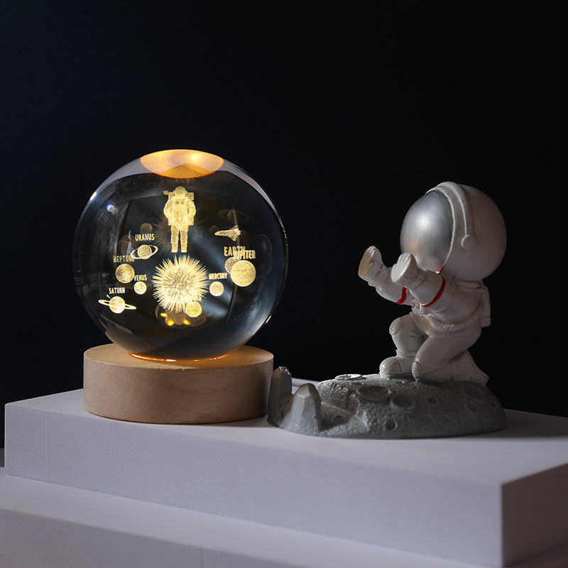 Lindegade | 3D Planet Krystal Kugle