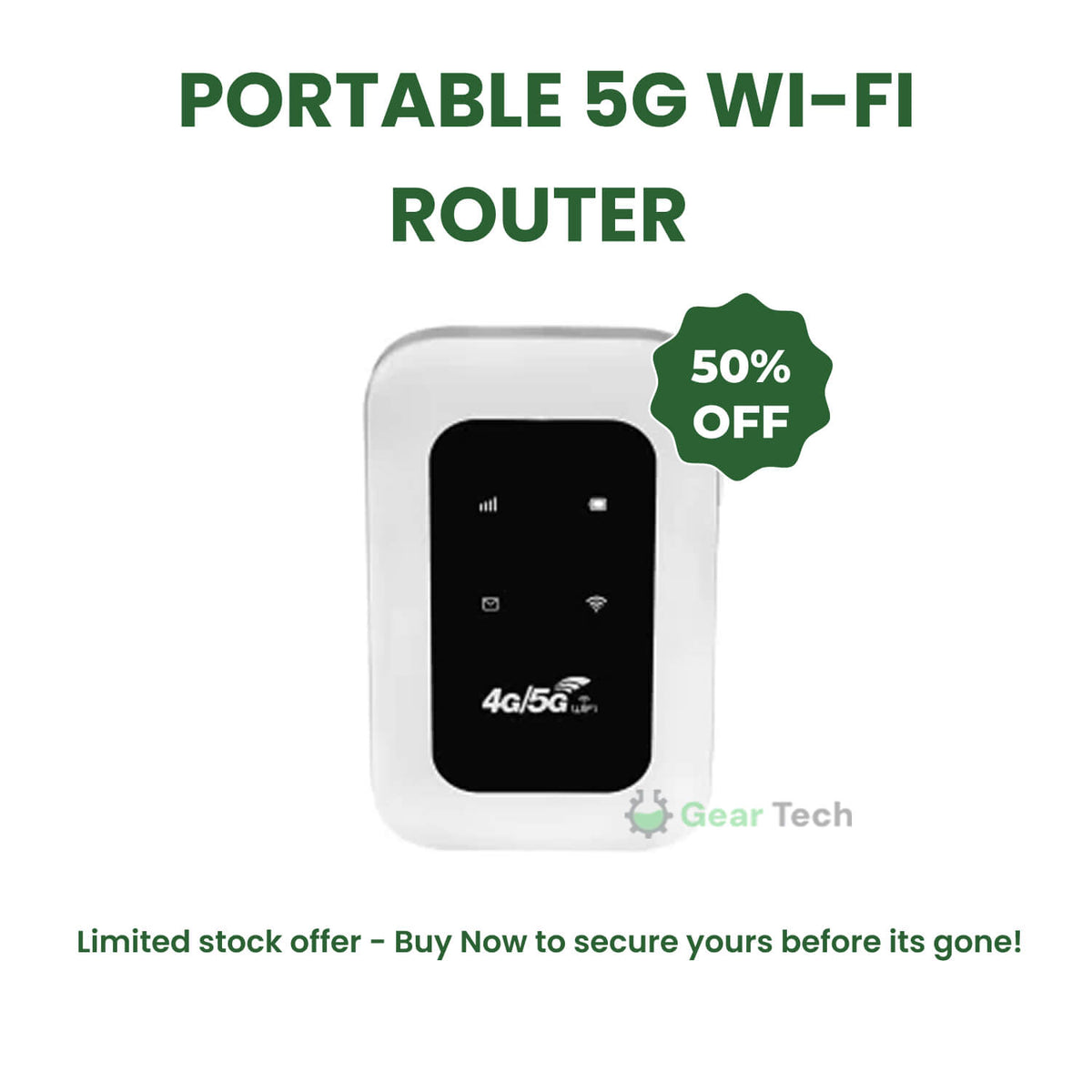 Lindegade | Bærbar 5G Wi-Fi Router | Sikker, Højhastighedsforbindelse til Rejser & Hjemmebrug