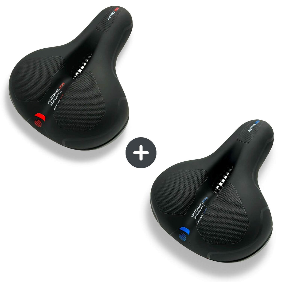 Lindegade | CloudComfort Pro Cykelsæde | Trykaflastende Memory Foam | Sort