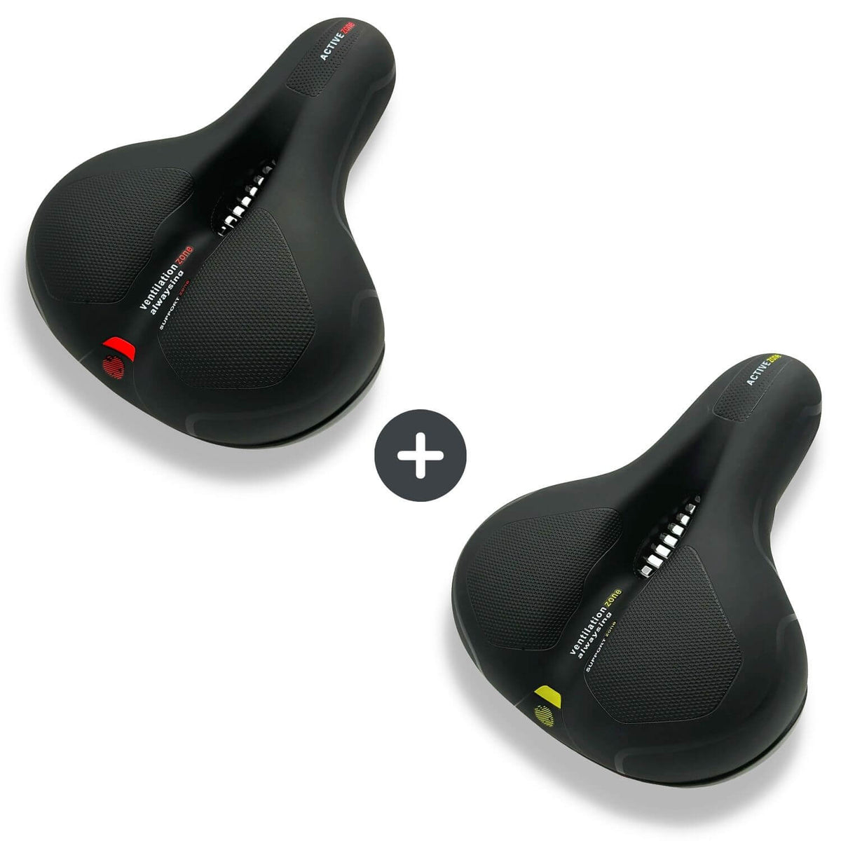 Lindegade | CloudComfort Pro Cykelsæde | Trykaflastende Memory Foam | Sort