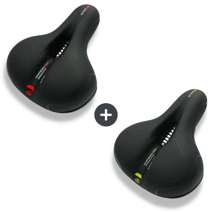 Lindegade | CloudComfort Pro Cykelsæde | Trykaflastende Memory Foam | Sort