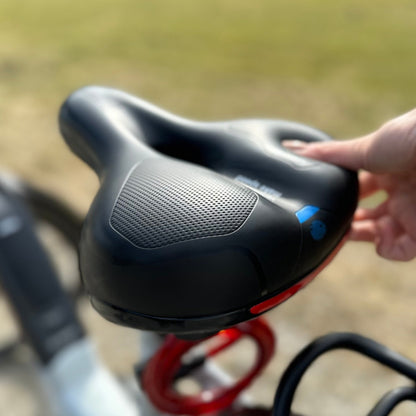 Lindegade | CloudComfort Pro Cykelsæde | Trykaflastende Memory Foam | Sort