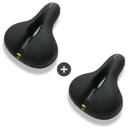 Lindegade | CloudComfort Pro Cykelsæde | Trykaflastende Memory Foam | Sort