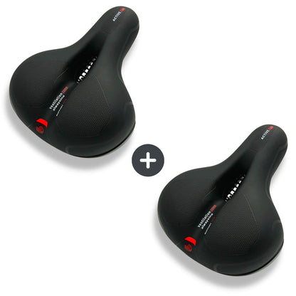 Lindegade | CloudComfort Pro Cykelsæde | Trykaflastende Memory Foam | Sort