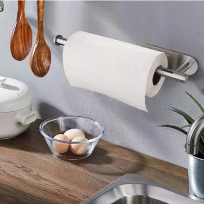 Lindegade | Elegant Vægmonteret Køkkenrulleholder – uden boring & pladsbesparende
