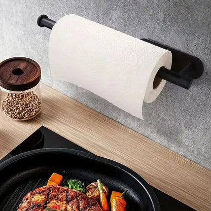 Lindegade | Elegant Vægmonteret Køkkenrulleholder – uden boring & pladsbesparende