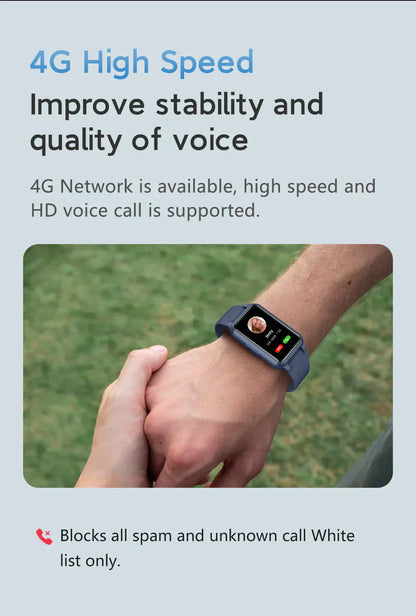 Lindegade | Faldregistreringsur til ældre - 4G medicinsk alarm med GPS & SOS smartwatch