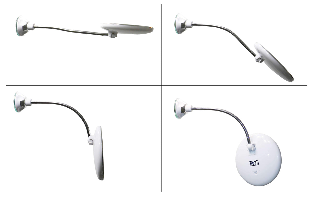 Lindegade LED Forstørrelsesspejl med Fleksibel Hals | 10x Forstørrelse | Dagslys LED | Kosmetikspejl