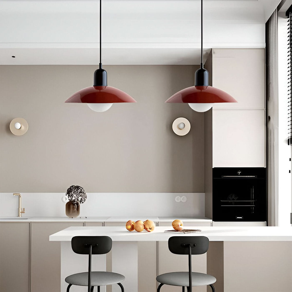 Lindegade | Moderne Macaron Bauhaus Pendelampe – Jernskærm