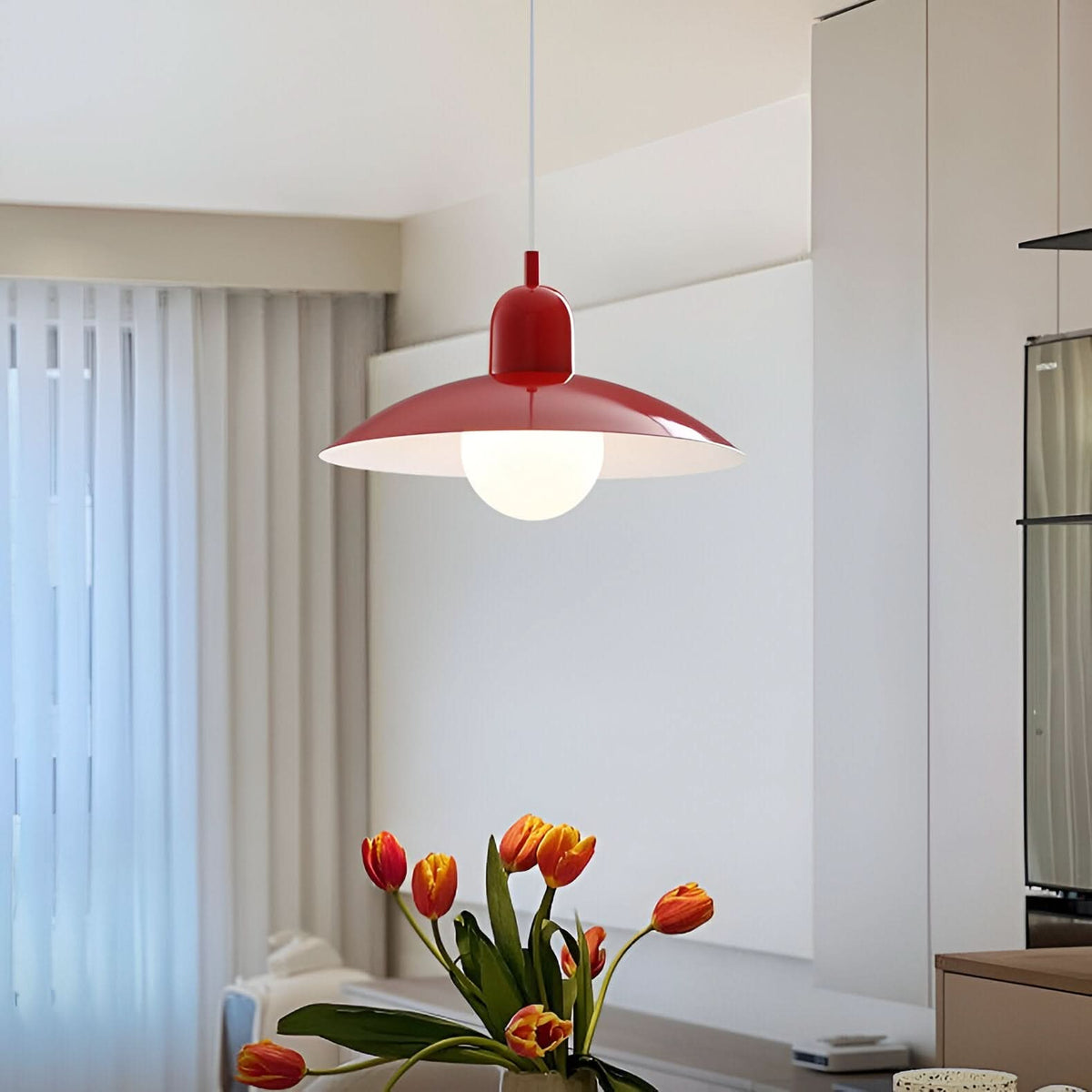 Lindegade | Moderne Macaron Bauhaus Pendelampe – Jernskærm