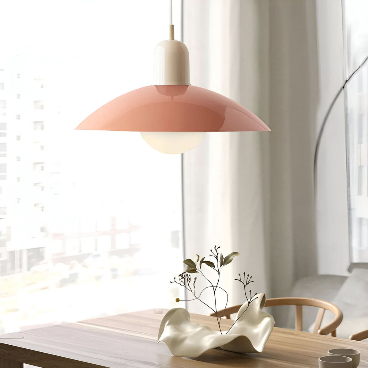 Lindegade | Moderne Macaron Bauhaus Pendelampe – Jernskærm