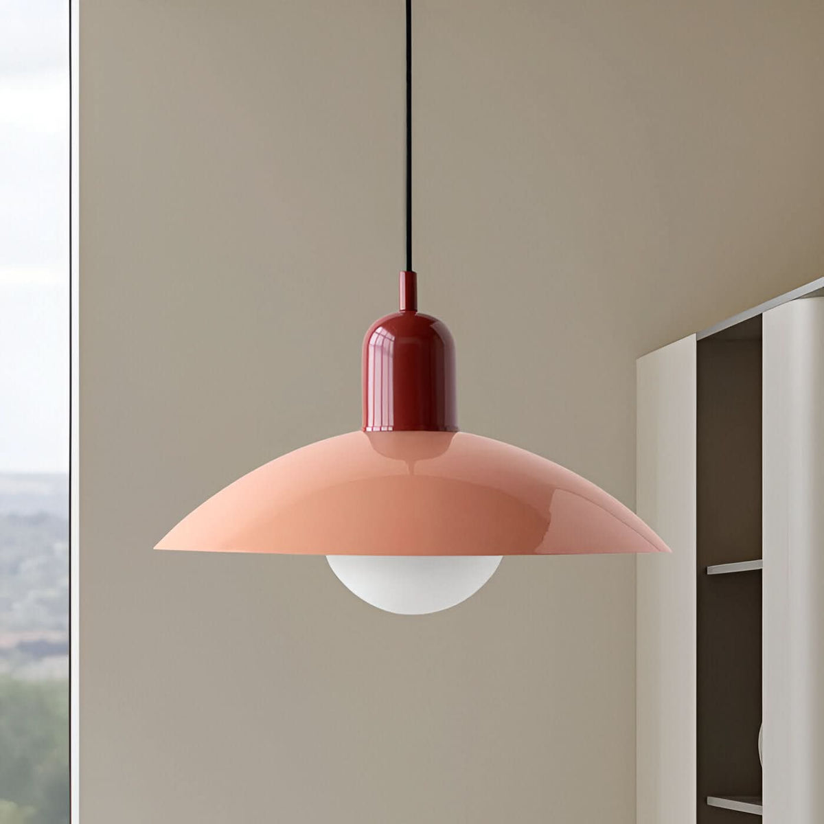 Lindegade | Moderne Macaron Bauhaus Pendelampe – Jernskærm