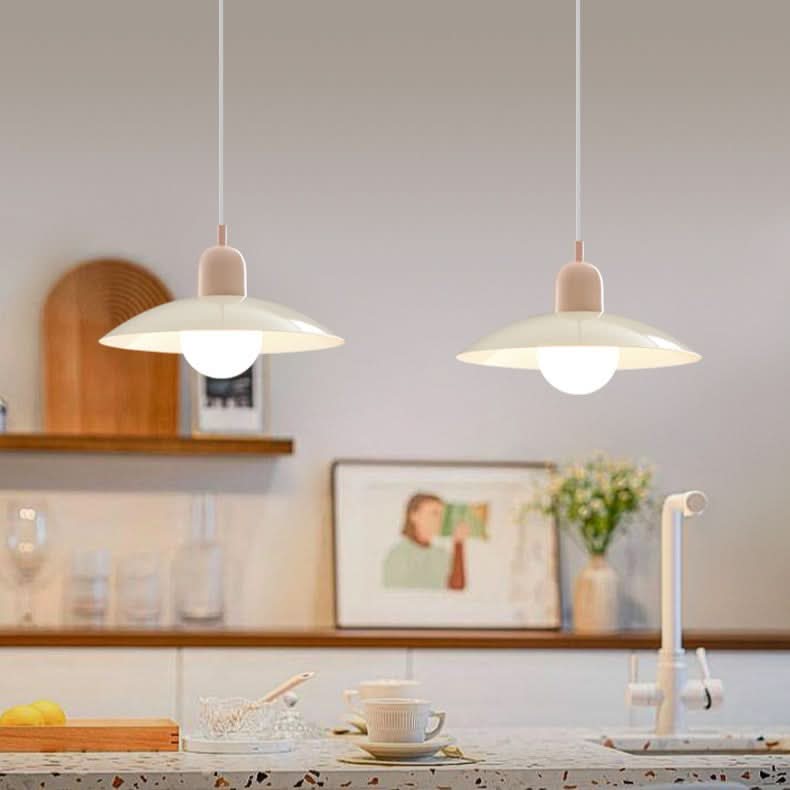 Lindegade | Moderne Macaron Bauhaus Pendelampe – Jernskærm