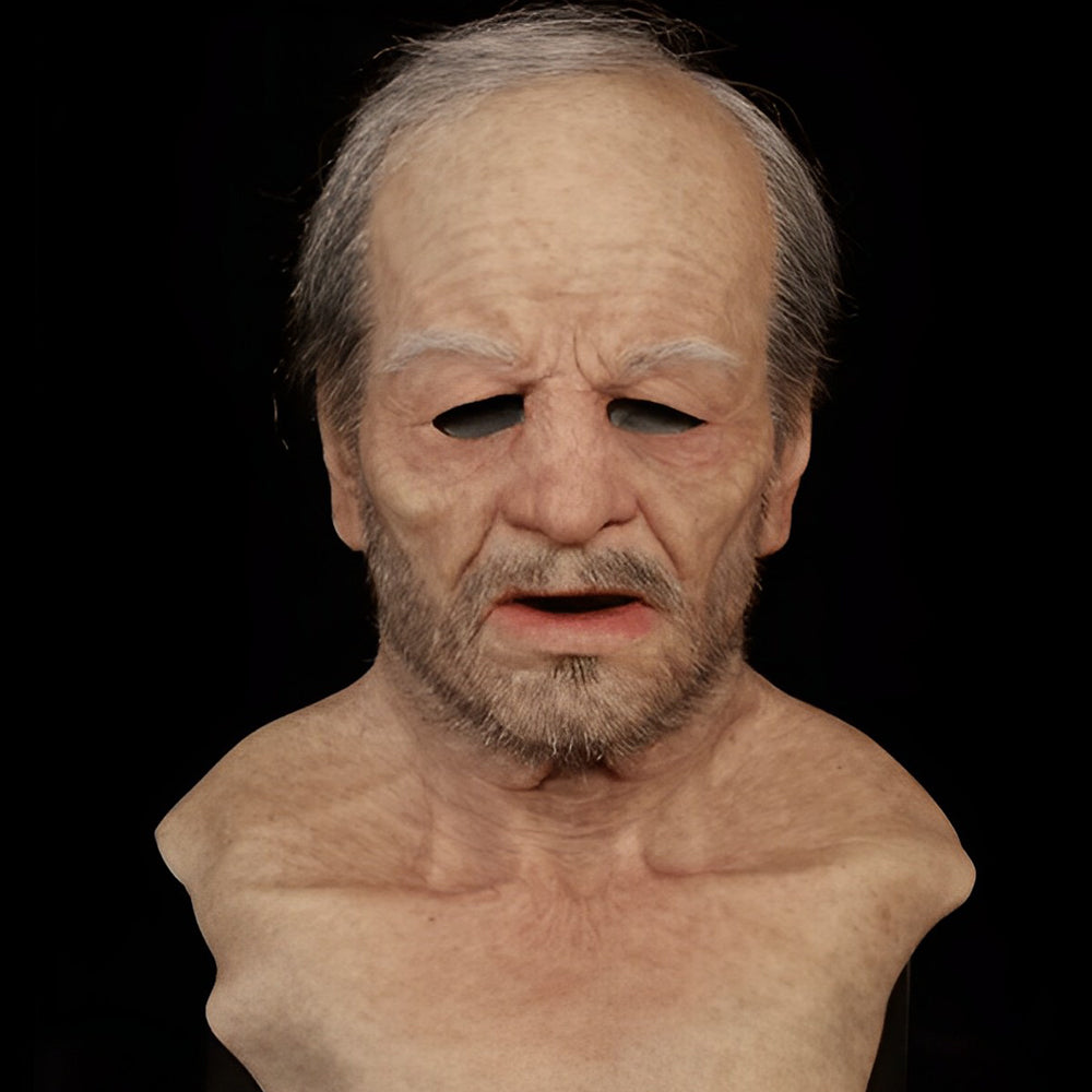 Lindegade | Realistisk Gamle Mand Maske – Halloween og Cosplay Latex Maske med Bevægelsesdygtig Mund