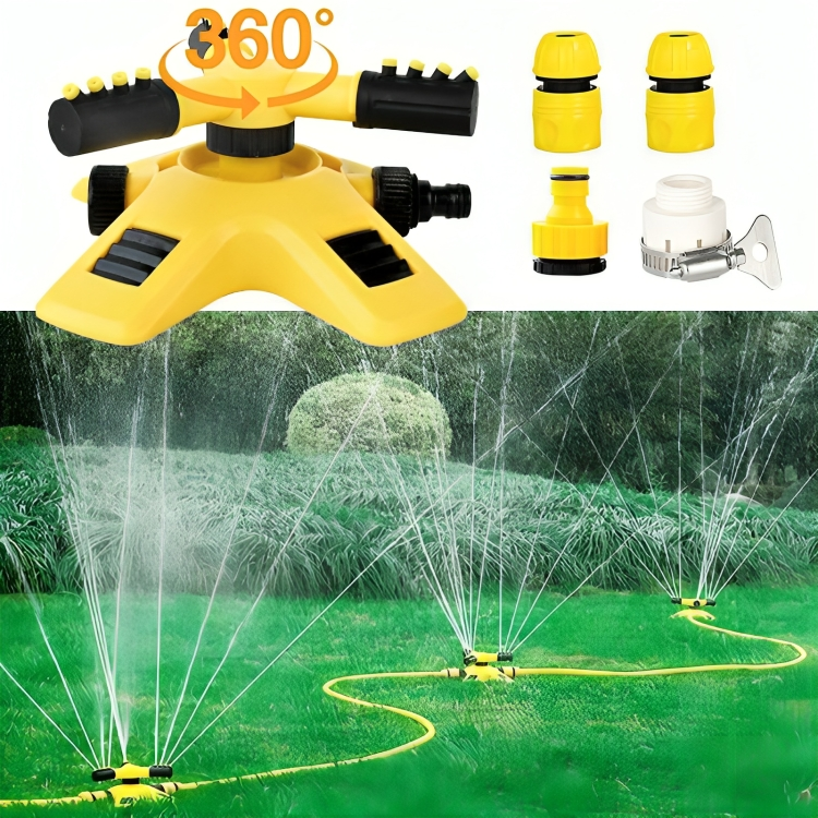 Lindegade | Rotationssprinkler til græsplæne | 360° dækning, vandbesparende teknologi & justerbar spray til effektiv havevanding
