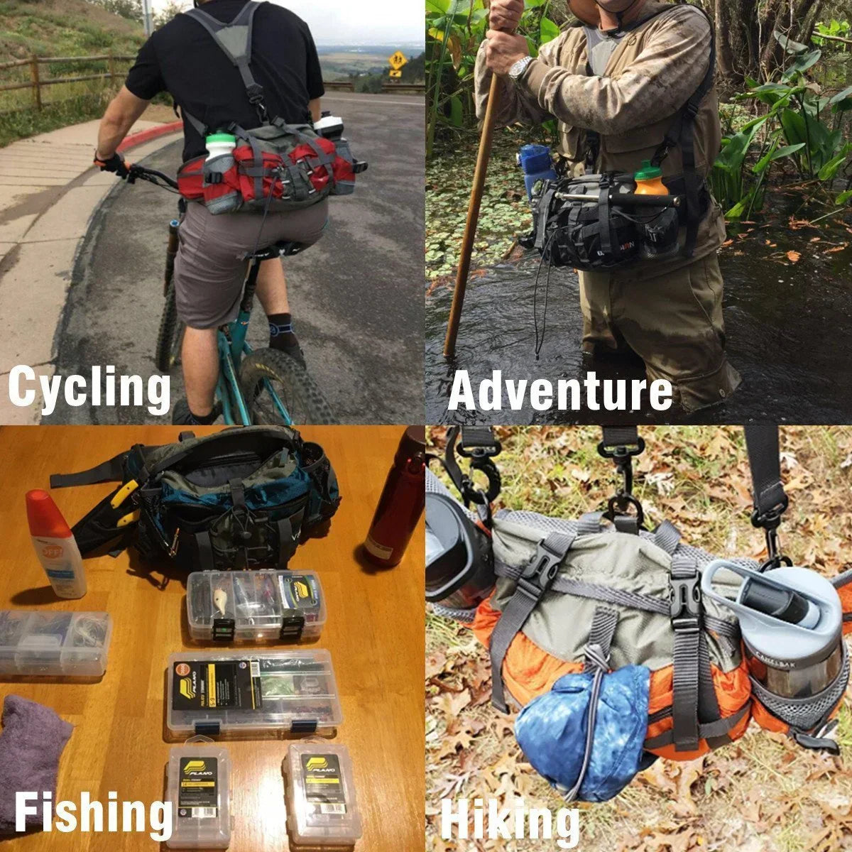 Lindegade | Udendørs Talje Taske | Ultralight Multi-Lomme Design | Flere Farver