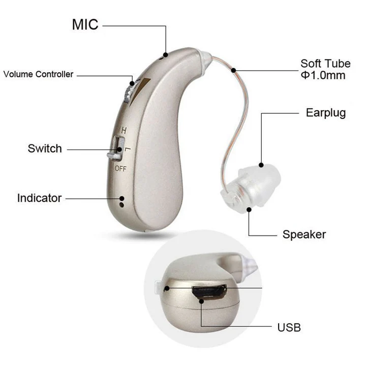 Lindegade | USB Genopladelig Bluetooth Høreapparat