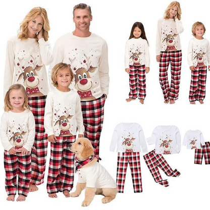Matchende julepyjamassæt til familien til hyggelige juledage