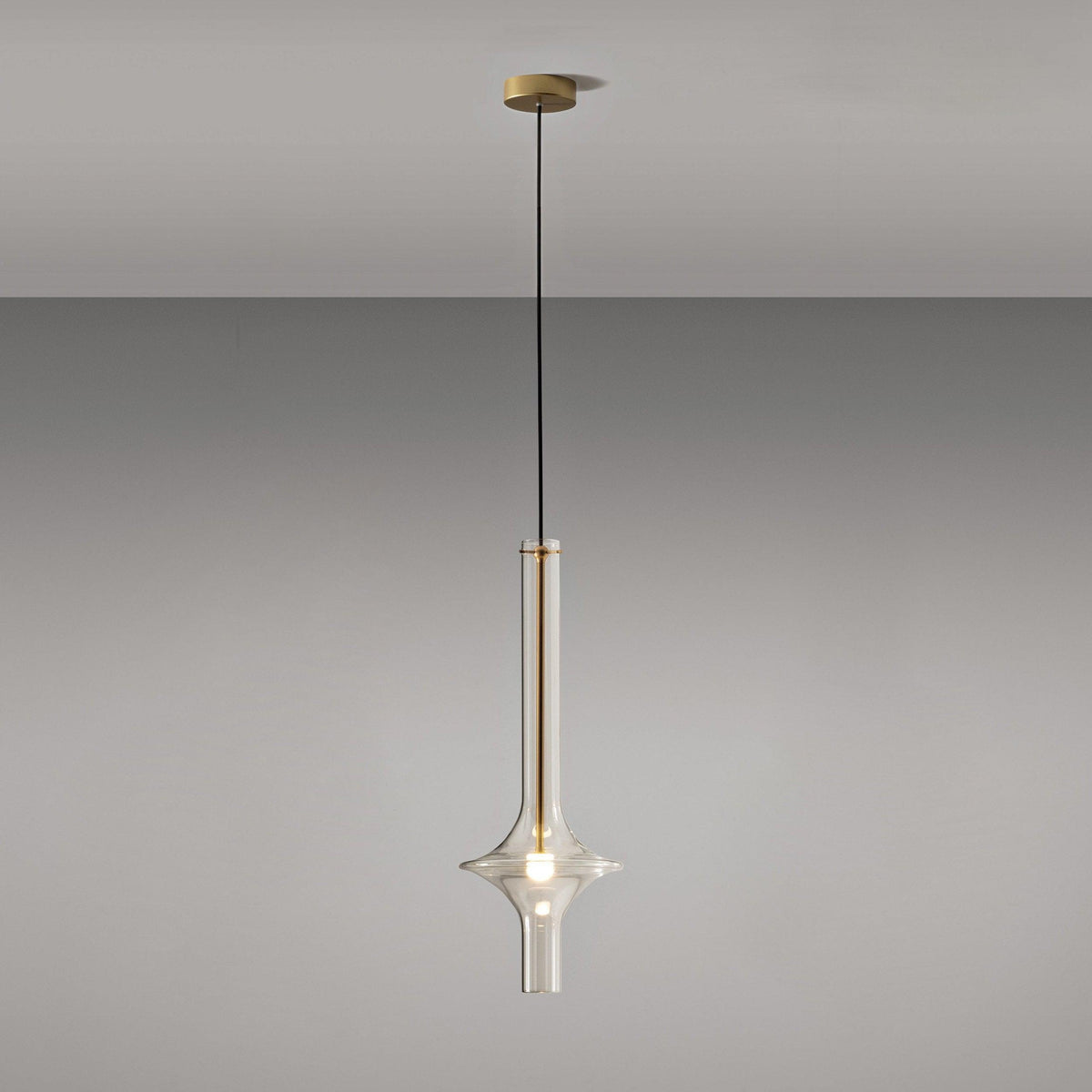Moderne LED Pendellampe lavet af Glas og Jern – Justerbar Farvetemperatur, Ideel til Køkken og Spisestue
