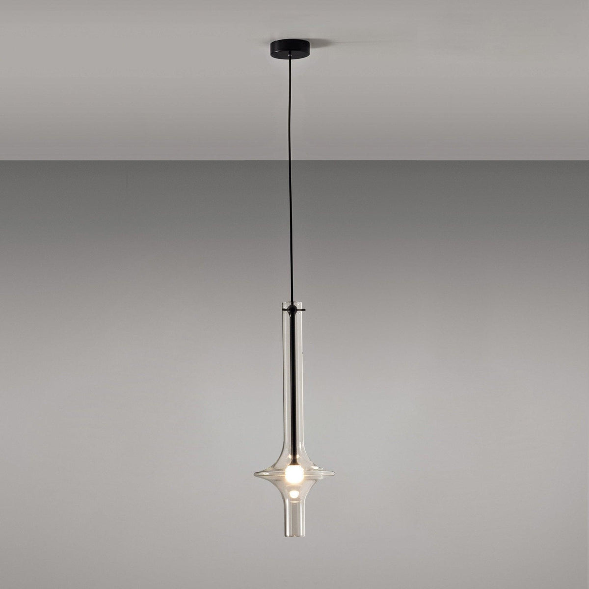 Moderne LED Pendellampe lavet af Glas og Jern – Justerbar Farvetemperatur, Ideel til Køkken og Spisestue