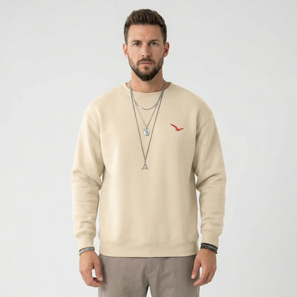 Moderne rundhalset sweatshirt til mænd