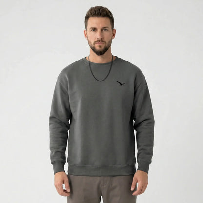 Moderne rundhalset sweatshirt til mænd