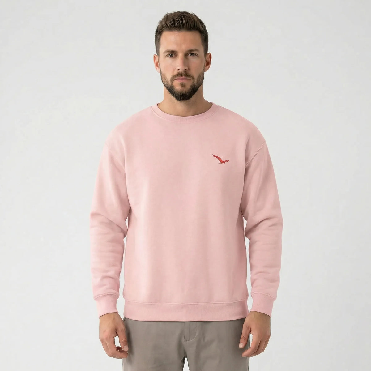 Moderne rundhalset sweatshirt til mænd