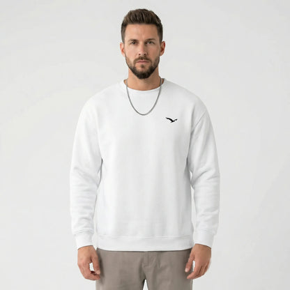 Moderne rundhalset sweatshirt til mænd