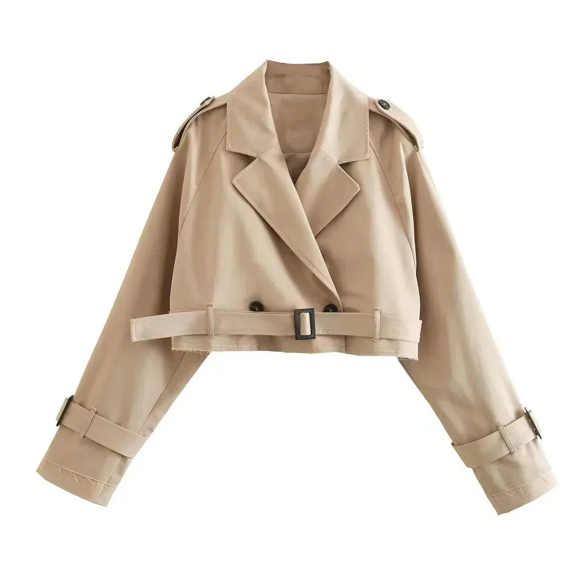 Mireille | Manteau Cropped Croisé Femme - Image 3