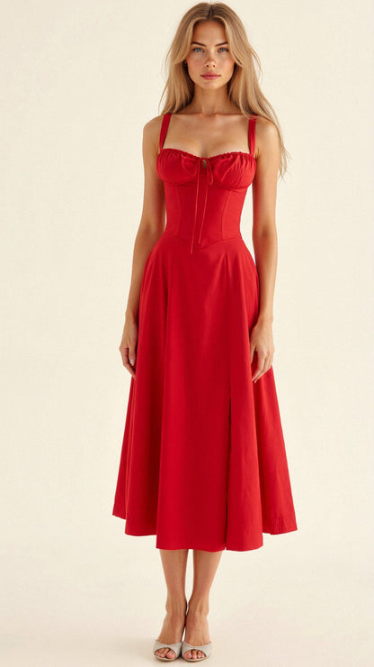 Félicie | Elégante robe midi à corset Kiana - Image 11
