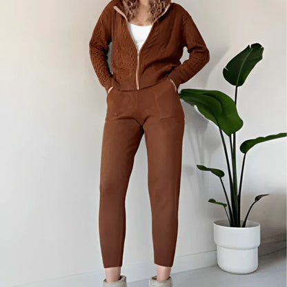 Aziliz | Ensemble de détente pour femme avec sweat à capuche zippé décontracté - Image 3