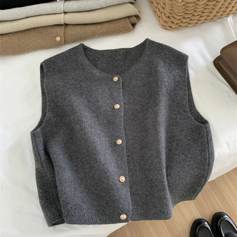 Édith | Gilet Pull Femme Boutonné - Image 1