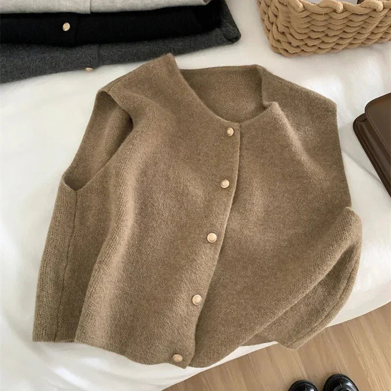 Édith | Gilet Pull Femme Boutonné - Image 3