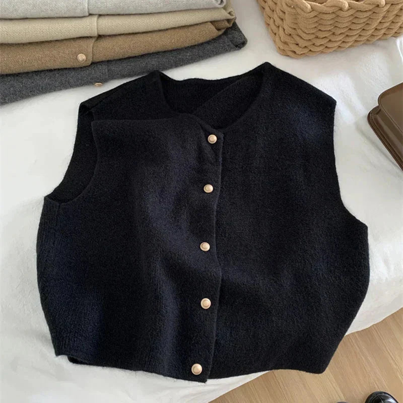 Édith | Gilet Pull Femme Boutonné - Image 4