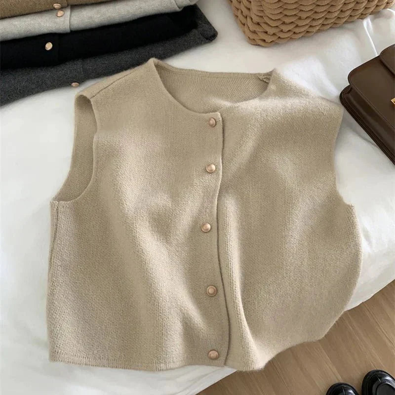Édith | Gilet Pull Femme Boutonné - Image 2