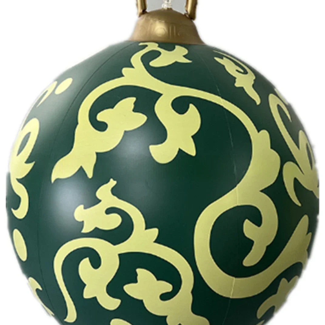 Oppustelig kæmpe julekugle til udendørs juledekoration